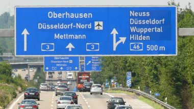 Autobahnverkehr Kreuz Hilden